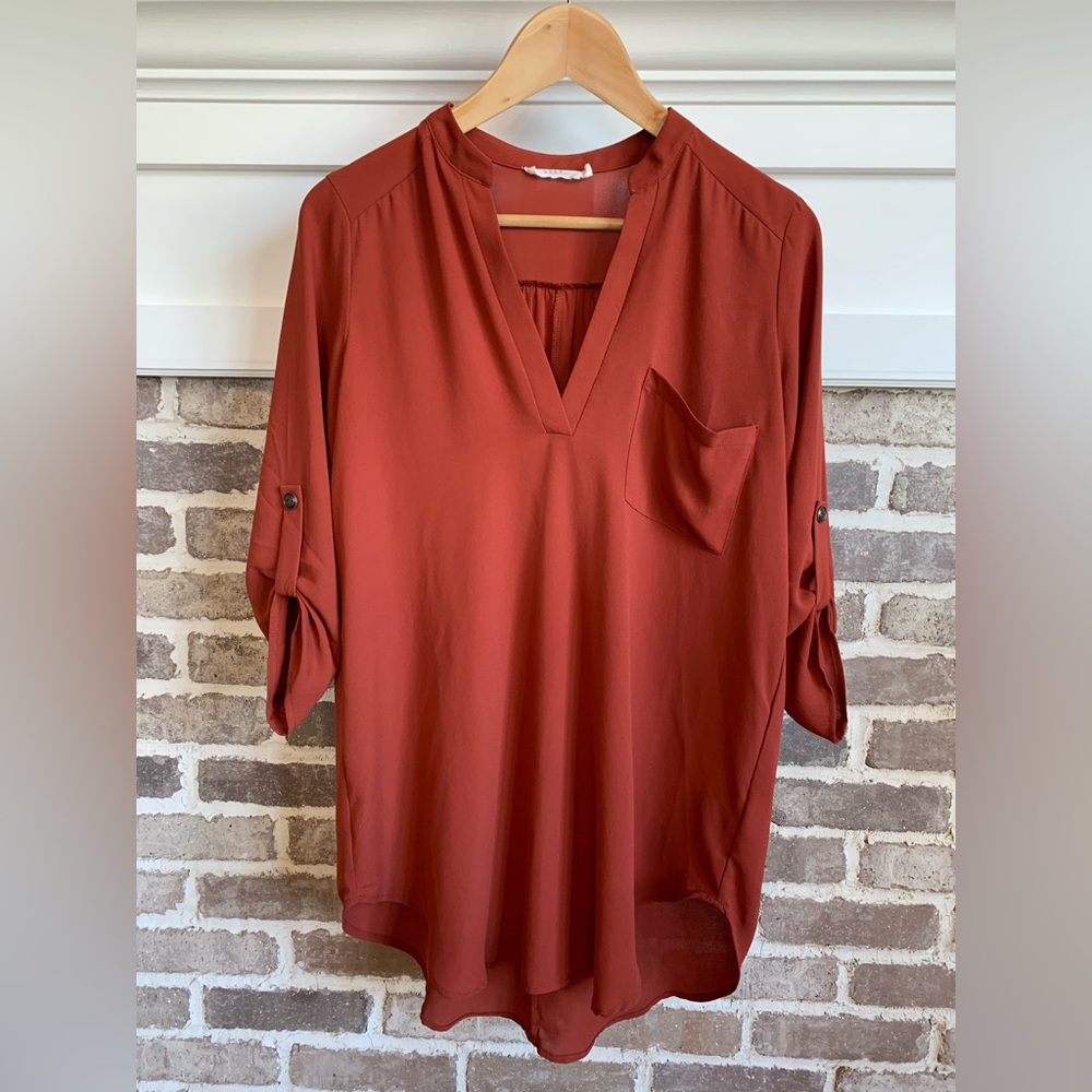 LUSH CHIFFON FLOWY BLOUSE | SIZE SMALL